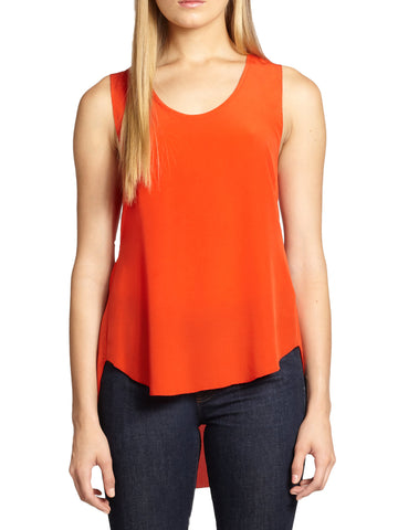 REBECCA MINKOFF Women's Mars Pictir Hi-Lo Sleeveless Blouse $188 NWT