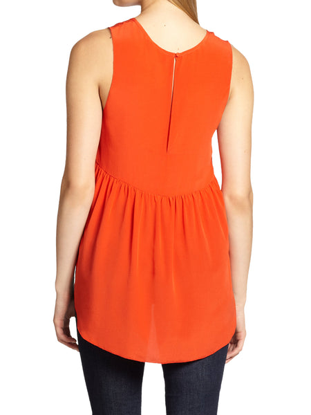 REBECCA MINKOFF Women's Mars Pictir Hi-Lo Sleeveless Blouse $188 NWT