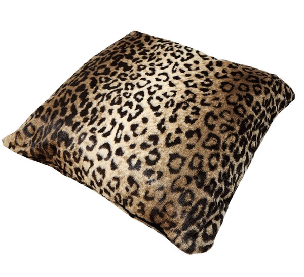 LITTLE GIRAFFE Espresso Luxe Leopard Comfy Trow Pillow 17"x17" NWT