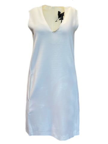 Max Mara Women's White Pinide Sleeveless Sheath Dress Size 6 NWT