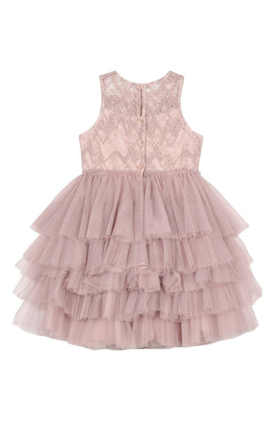 BADGLEY MISCHKA Girl's Pink Beaded Tulle Party Dress #48349300 NWT