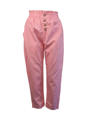 MADISON THE LABEL Women's Pink Cotton Full Length Pants #MS0219 X-Small NWT
