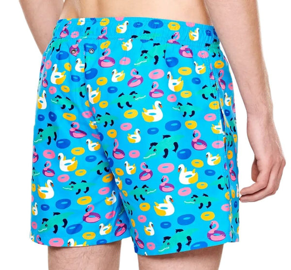 HAPPY SOCKS Men's Blue Pool Party Mesh Lining Swimming Shorts X-Large NWT