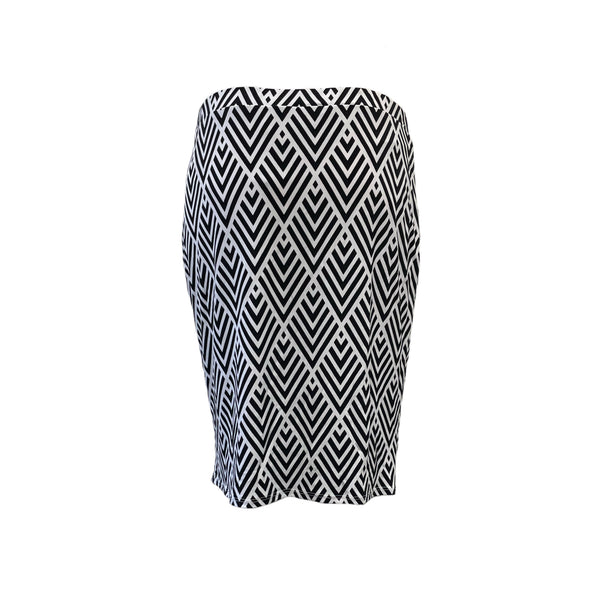 Leota Women's Black Portico Streight Lined Stretchy Skirt #2731a NWT