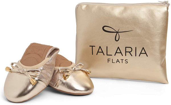 TALARIA Women's Premium Foldable Flats with Pouch $42 NEW