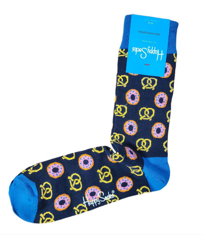 HAPPY SOCKS Men's Navy New York Edition Combed Cotton Crew Socks Size 8-12 NWT