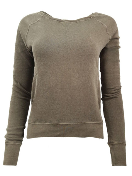 PAM & GELA Women's Green Private Annie Hi Lo Sweatshirt #B00F Petite X-Small NWT