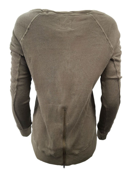 PAM & GELA Women's Green Private Annie Hi Lo Sweatshirt #B00F Petite X-Small NWT