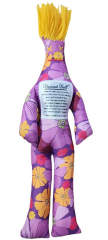 DAMMIT! DOLLS Purple Flowers Stress Relief Squishy Gag Gift 12" NWT