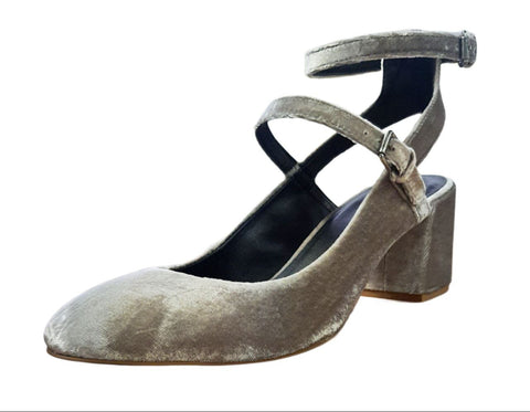 REBECCA MINKOFF Women's Putty Smooth Velvet Brooke Heeled Sandals #M670600 8 NWB
