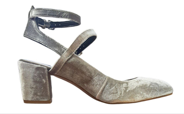 REBECCA MINKOFF Women's Putty Smooth Velvet Brooke Heeled Sandals #M670600 8 NWB