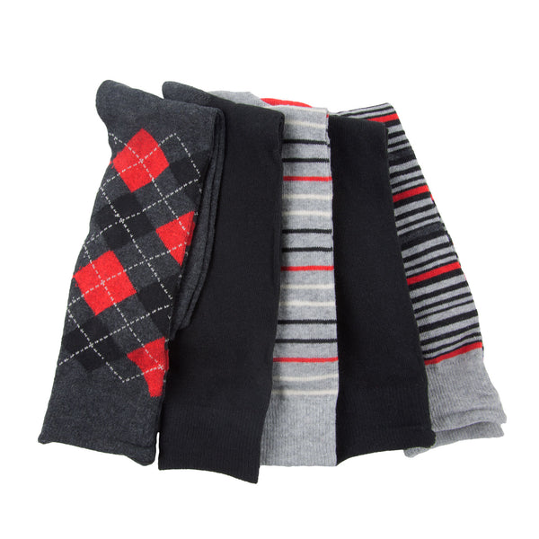 John Weitz Men's 5 Pair Casual Crew Socks Sz 6-12.5 NEW