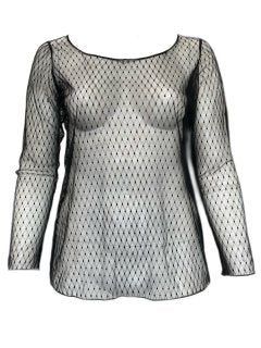 Marina Rinaldi Women's Black Quirite Pullover Shirt NWT