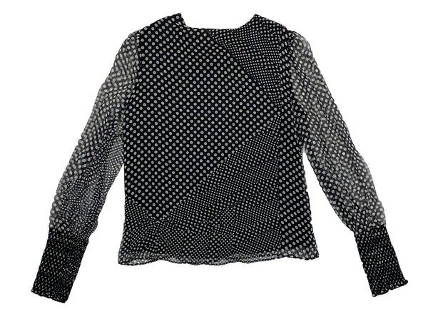 Hanley Mellon Women's Striped Chiffon Bib Top