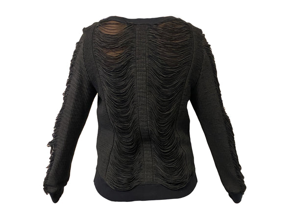 Hanley Mellon Women's Navajo Fringe Knit Sweatshirt