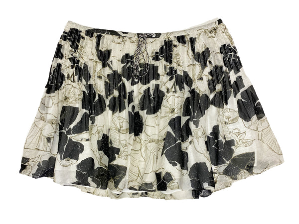 Hanley Mellon Women's Floral Chiffon Pleated Skirt