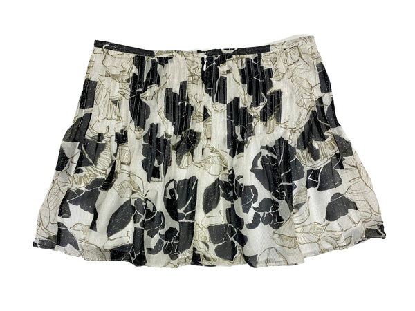 Hanley Mellon Women's Floral Chiffon Pleated Skirt