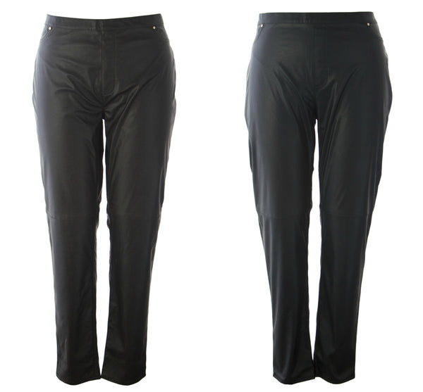 MARINA RINALDI Women's Realta Faux Leather Leggings $370 NWT