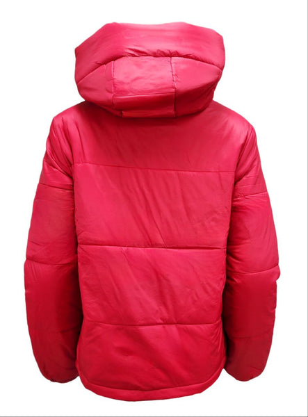 HoodLamb Women's Red High Collar Hemp Recycled Puffer 420 NWT