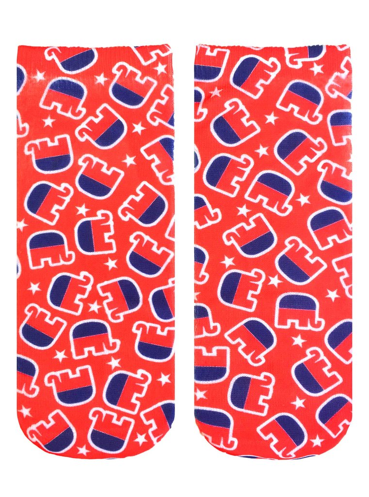 LIVING ROYAL Republican Novelty Ankle Socks $8 NEW