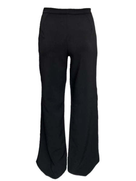 Marina Rinaldi Women's Black Rilievo Straight Leg Pants NWT