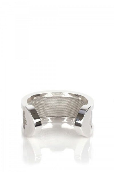 Rebecca Minkoff Silvertone Woven Metal Cuff Bracelet $128