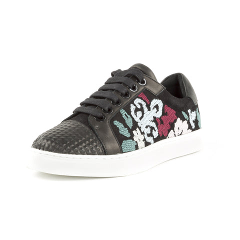 REBECCA MINKOFF Women's Bleecker Embroidery Suede Sneakers $195 NIB