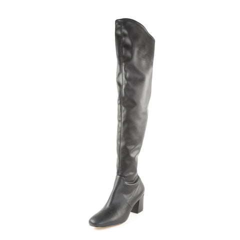 REBECCA MINKOFF Women's Lauren Black Faux Leather OTK Boots $250 NIB