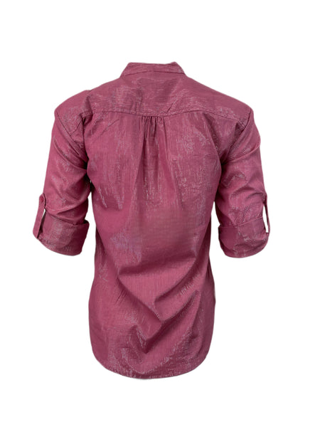 SUZIE KONDI Women's Rose Koubi Metalic Button Blouse #1004 NWT