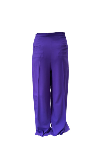 Marina Rinaldi Women's Purple Raccolta Straight Leg Pants NWT