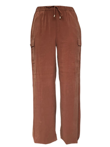 Marina Rinaldi Women's Brown Racconto Elastic Waist Pants NWT