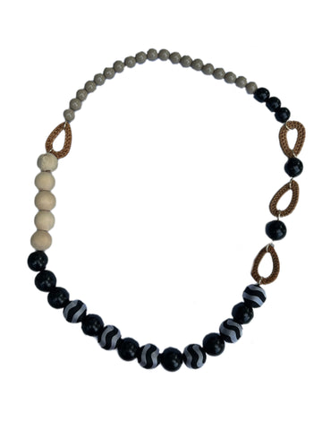 Max Mara Women's Nero Rada Ball Necklace One Size NWT
