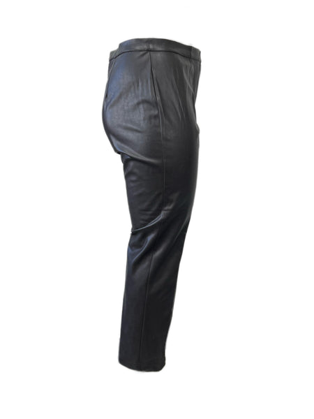 Marina Rinaldi Women's Brown Radiale Faux Leather Slim Pants NWT