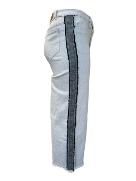 Marina Rinaldi Women's Grey Radiale Mid Rise Wide Leg Pants NWT