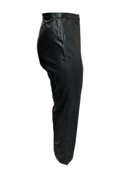 Marina Rinaldi Women's Black Radiale Faux Leather Pants NWT