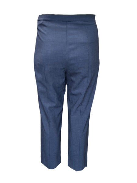 Marina Rinaldi Women's Blue Radiale Straight Leg Pants NWT