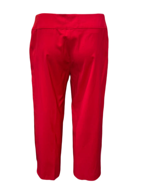 Marina Rinaldi Women's Red Radice Virgin Wool Pants NWT