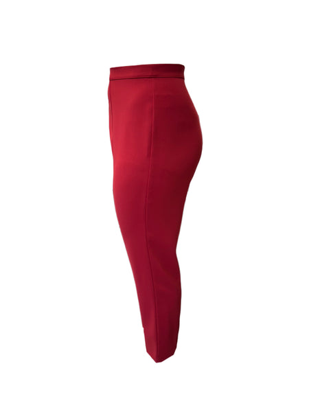 Marina Rinaldi Women's Red Radici Straight Leg Pants NWT