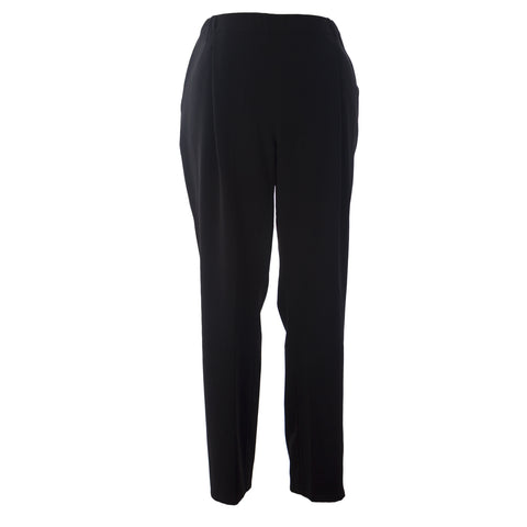 MARINA RINALDI Women's Black Radici Pants W/Side Stripe $260 NWT