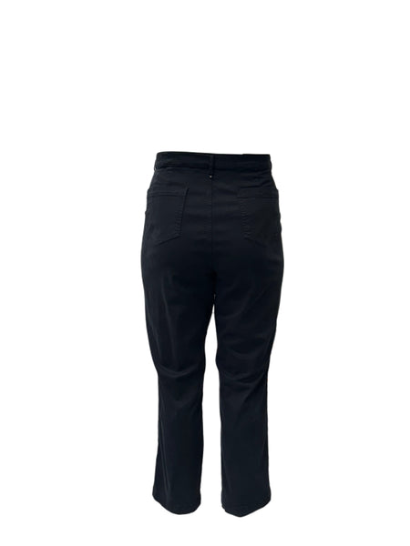 Marina Rinaldi Women's Black Radioso Straight Leg Pants NWT