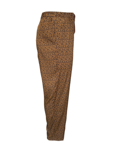 Marina Rinaldi Women's Camel Rafia Straight Pants NWT