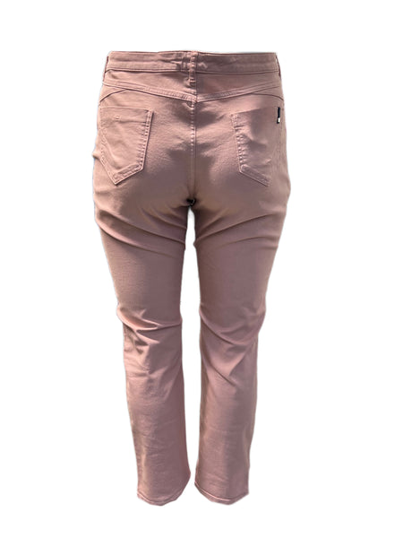 Marina Rinaldi Women's Pink Rafia Skiny Pants NWT