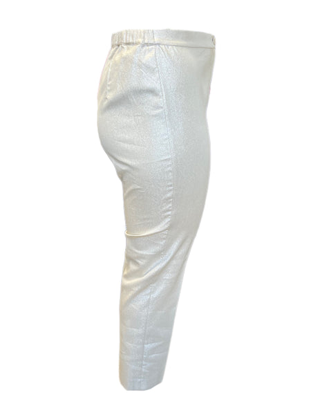 Marina Rinaldi Women's Ivory Raggiox Straight Leg Pants NWT