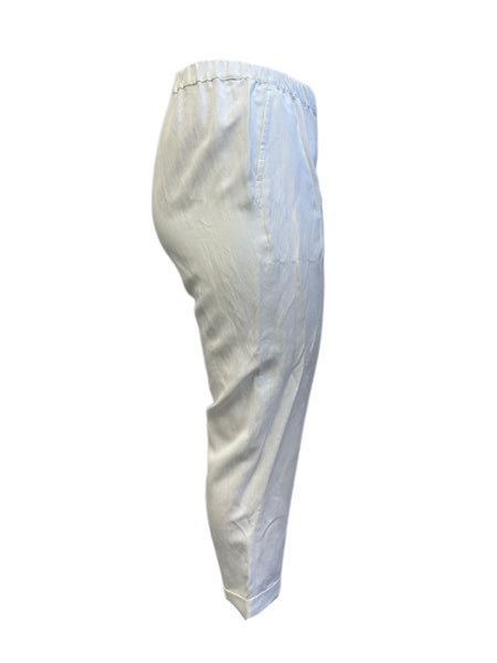 Marina Rinaldi Women's Bianco Ottico Ragione Straight Leg Pants Size 14W/23 NWT