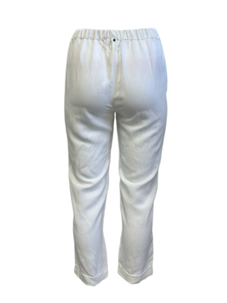 Marina Rinaldi Women's Bianco Ottico Ragione Straight Leg Pants Size 14W/23 NWT