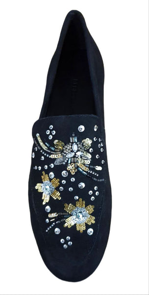 REBECCA MINKOFF Women's Black Stargazer Raine Embroid Loafers #M1141017 6.5 NWB