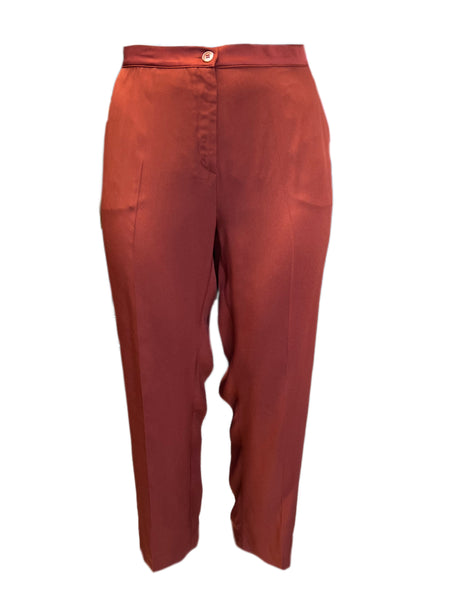 Marina Rinaldi Women's Brown Rame Straight Leg Pants NWT