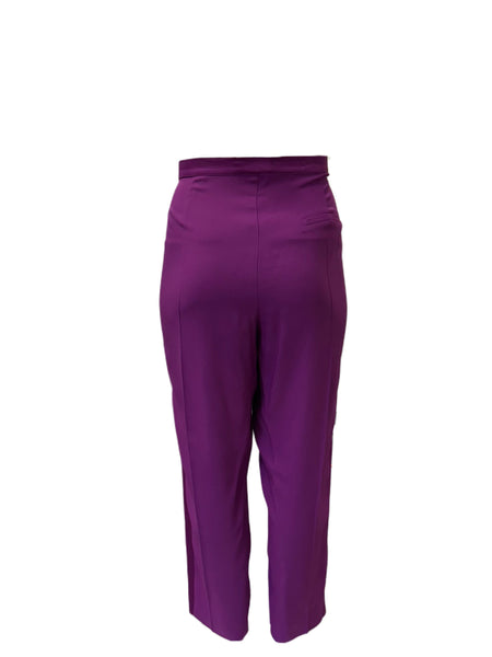 Marina Rinaldi Women's Purple Rame Straight Leg Pants NWT