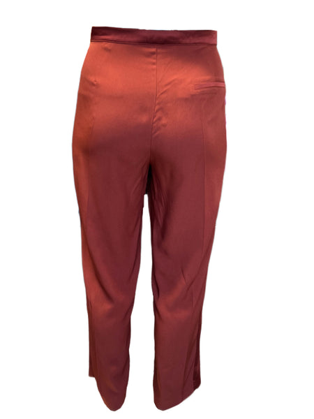 Marina Rinaldi Women's Brown Rame Straight Leg Pants NWT