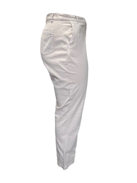 Marina Rinaldi Women's Ivory Rametto Straight Leg Pants NWT